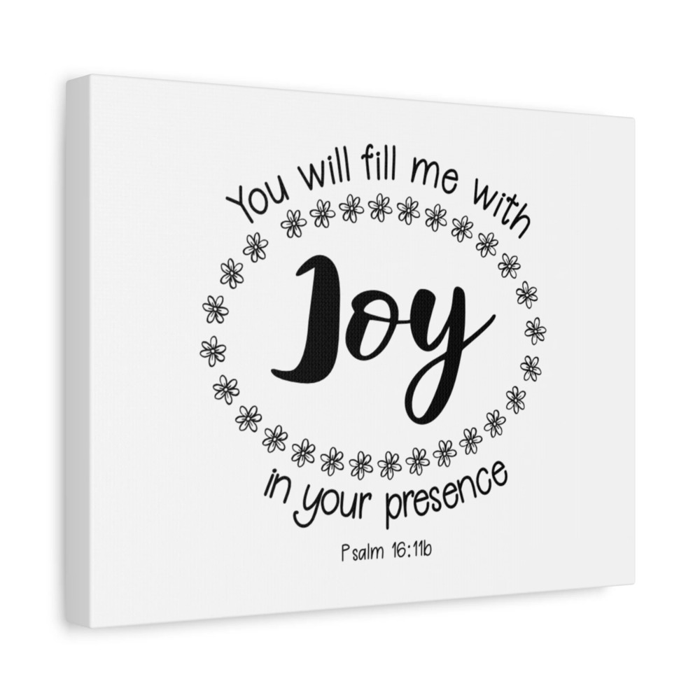 Scripture Canvas Joy Psalm 18:116 Christian Wall Art Bible Verse Print Ready to